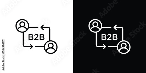 B2B icon logo element. Vector illustration. EPS10