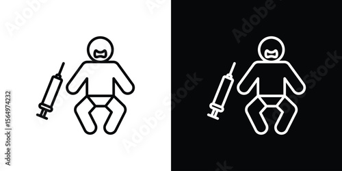 Baby Vaccination icon logo element. Vector illustration. EPS10