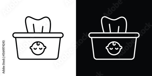 baby wipe icon logo element. Vector illustration. EPS10