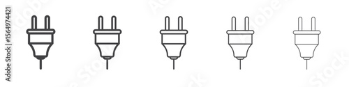 Plug icon Line graphics illustration symbol