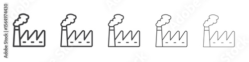 pollution icon Line graphics illustration symbol
