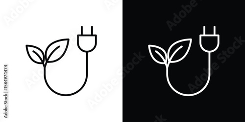 Biomass energy icon logo element. Vector illustration. EPS10