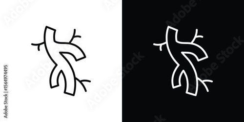 Blood vessel icon logo element. Vector illustration. EPS10