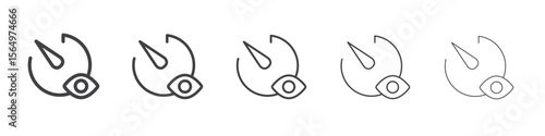 Predict, forecast icon Line graphics illustration symbol