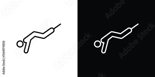 Bungee jumping icon logo element. Vector illustration. EPS10