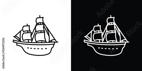 Caravel icon logo element. Vector illustration. EPS10