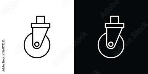 Cart trolley wheel icon logo element. Vector illustration. EPS10