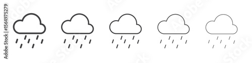 Rain icon Line graphics illustration symbol