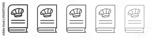 recipe book icon Line graphics illustration symbol