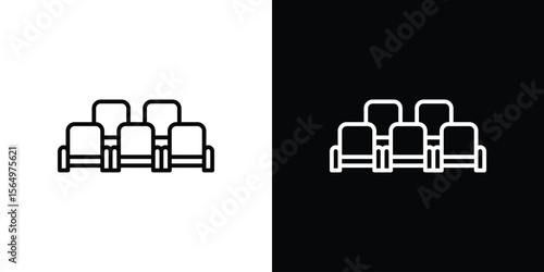 Cinema seat icon logo element. Vector illustration. EPS10
