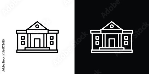 City hall icon logo element. Vector illustration. EPS10