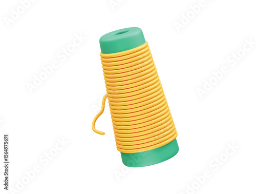 Sewing Thread Spool icon 3d render illustration