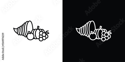 Cornucopia icon logo element. Vector illustration. EPS10