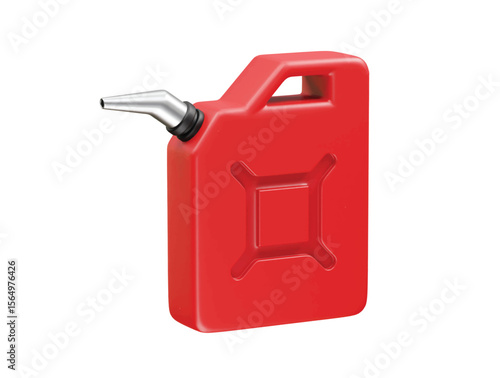 Red Gas Can icon 3d render. Fuel tank icon 3d render illustration
