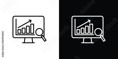 Data Analysing icon logo element. Vector illustration. EPS10