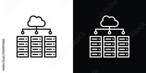Data center icon logo element. Vector illustration. EPS10