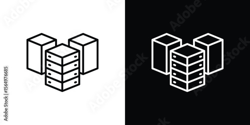 Data center icon logo element. Vector illustration. EPS10