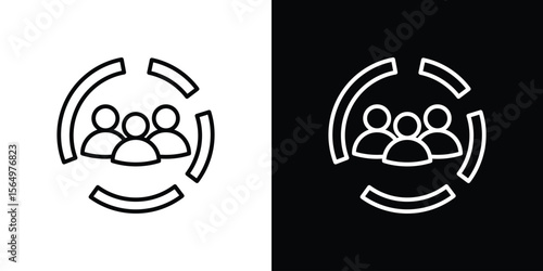 Demographics icon logo element. Vector illustration. EPS10