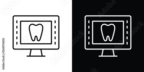 Dental X ray icon logo element. Vector illustration. EPS10