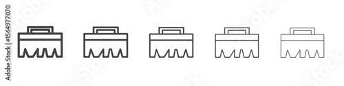 Scrubbing brush icon Line graphics illustration symbol