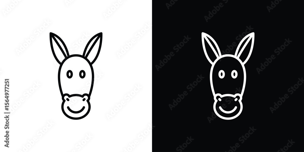 Obraz premium Donkey icon logo element. Vector illustration. EPS10