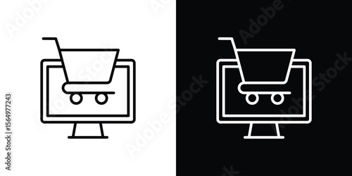 E commerce platform icon logo element. Vector illustration. EPS10