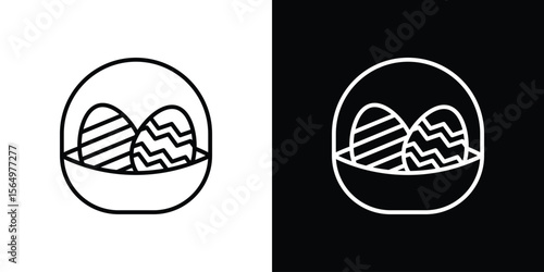 Easter eggs icon logo element. Vector illustration. EPS10