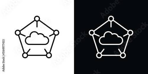 edge computing icon logo element. Vector illustration. EPS10