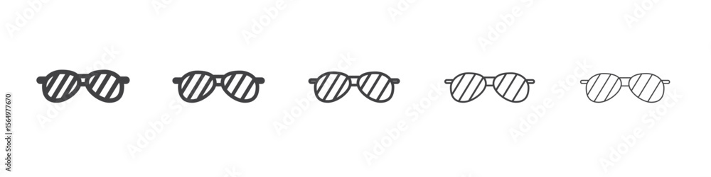 Fototapeta premium shutter sunglasses icon Line graphics illustration symbol