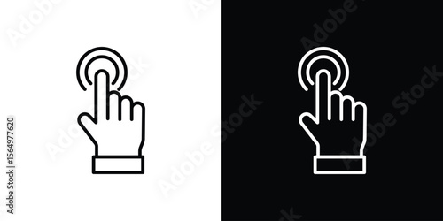 Finger control icon logo element. Vector illustration. EPS10