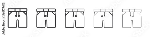 shorts icon Line graphics illustration symbol