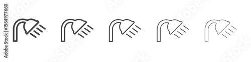 Shower icon Line graphics illustration symbol