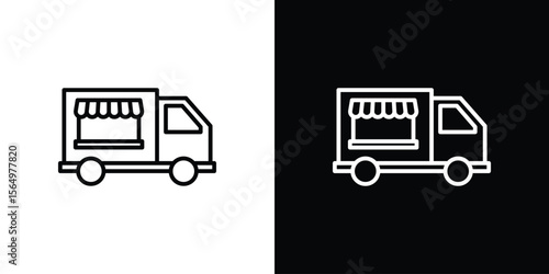 Food truck icon logo element. Vector illustration. EPS10