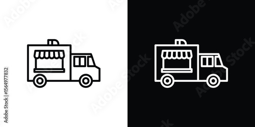 Food truck icon logo element. Vector illustration. EPS10