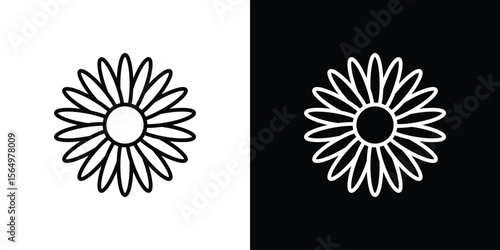 Gerbera icon logo element. Vector illustration. EPS10