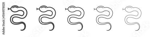 Snake icon Line graphics illustration symbol