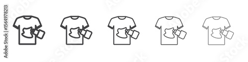 Softener clothes dirt icon Line graphics illustration symbol