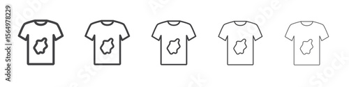Softener clothes dirt icon Line graphics illustration symbol