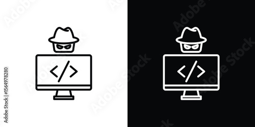 Hacker icon logo element. Vector illustration. EPS10