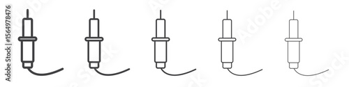 Soldering iron icon Line graphics illustration symbol