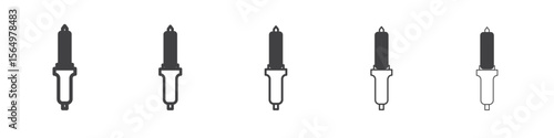 Soldering iron icon Line graphics illustration symbol