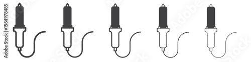 Soldering iron icon Line graphics illustration symbol