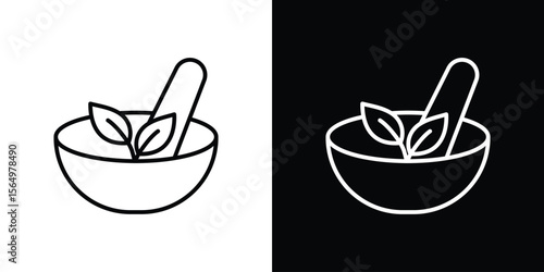 Herbal medicine icon logo element. Vector illustration. EPS10