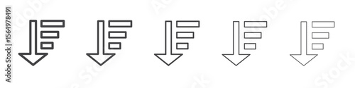 Sort icon Line graphics illustration symbol
