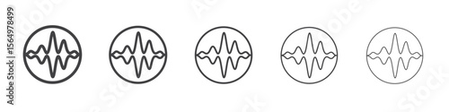Sound Wave Icon Line graphics illustration symbol