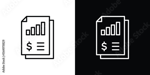 Income statement icon logo element. Vector illustration. EPS10