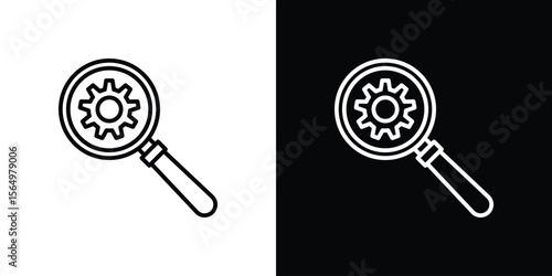 Investigate icon logo element. Vector illustration. EPS10