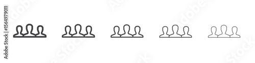 Squad icon Line graphics illustration symbol