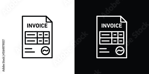 Invoice icon logo element. Vector illustration. EPS10