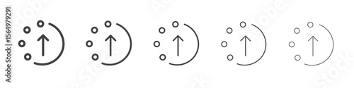 submit progress icon Line graphics illustration symbol